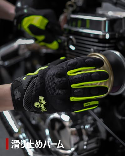 Motorcycle Riding Gloves Touch Screen Full Finger Glove Motocross Road Racing Bike Outdoor Sports for Women Men (Medium / 09Green)