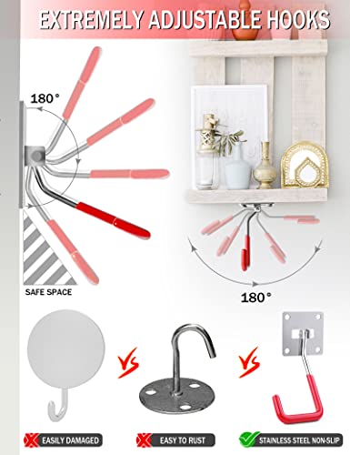 Garage Hooks 2 Pack Adjustable Hooks for Wall Storage (2 Packs)
