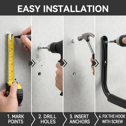 Garage Storage Hooks Set (3.5In & 11.4In(10pcs))