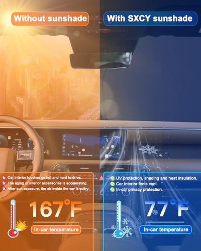for 2026 Hyundai Palisade Windshield Sunshade for 2026 Hyundai Palisade Accessories Sunshade Foldable Sun Shield 2026 Palisade Sunshade Sun Protector Front Windows Block UV Rays (2026+ Hyundai Palisade)