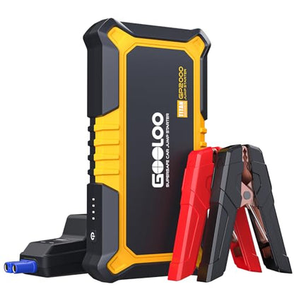 GP2000 2000A Portable Car Battery Jump Starter for 12V Vehicle (Yellow)