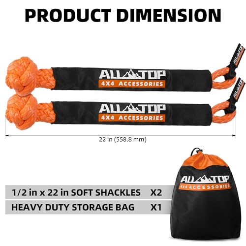 Synthetic Soft Shackle Rope 1 (1/2" x 22" Shackles)