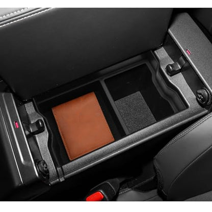 2026 RAV 4 Center Console Organizer Compatible with 2026 Toyota RAV 4 Accessories Armrest Console Secondary Storage Box Insert Tray ABS Material Black