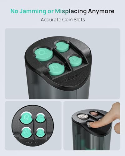 Large Capacity Coin Holder for Car Change Organizer (2 Pack)