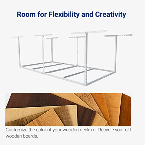 4x8 Overhead Garage Storage Rack (White)