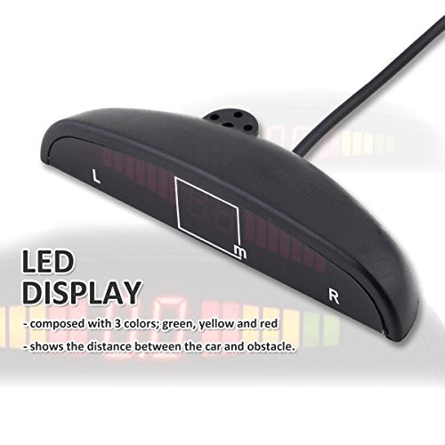 New 4 Parking Sensors LED Display Car Reverse Backup Radar System (1 Pack)