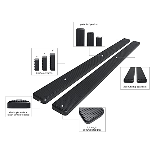 Running Boards 5 (Black / 5 Inches)