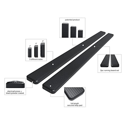 Running Boards 5 (Black / 5 Inches)