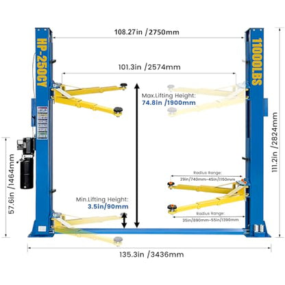 110V Two Post Car Lift 11 (Floor Plate-110V)