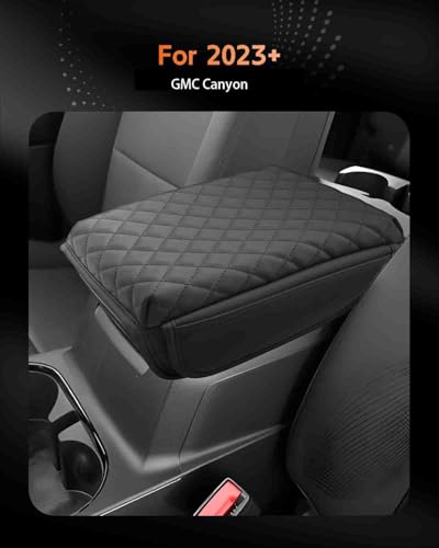 for 2023 2025 2026 GMC Canyon Center Console Cover Armrest Box Cover for Canyon (Canyon 2023-2026 Thickened with Side Pocket)
