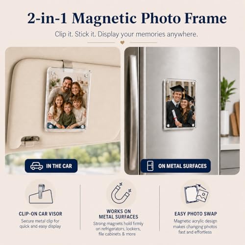 Gift for Boyfriend Husband Girlfriend Dad Car Decorations Interior Picture Holder (1PC)