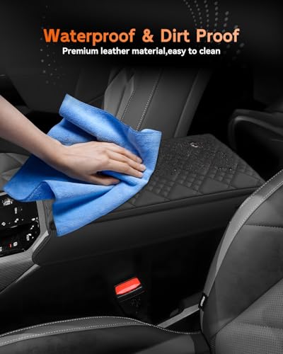 for 2025 2026 BMW X3 Center Console Cover Armrest Box Cover for X3 (BMW X3 2025+ Thickened Black Leather)