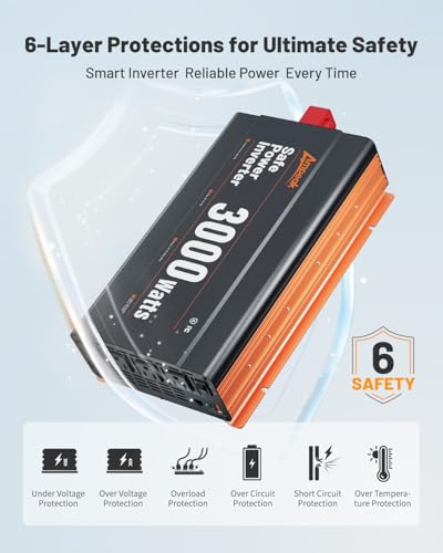 3000W Power Inverter 12V DC to 110V AC (3000w)