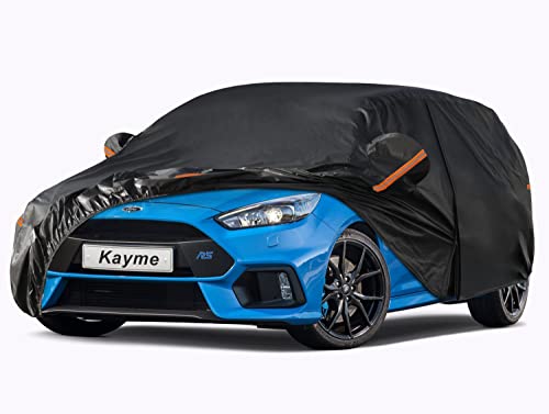 Hatchback Car Cover Waterproof All Weather (PE-Black / 4 H2 Fit Hatchback-Length (164" To 177"))