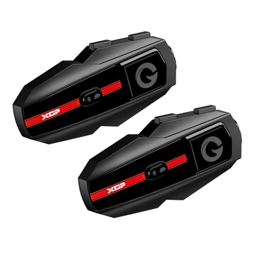 Motorcycle Helmet Bluetooth Headset Intercom Communication Systems Dual Chip V5.4 (Black / XGP 2 Unit)