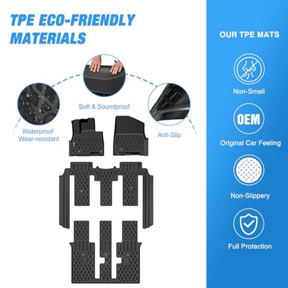 TPE Floor Mats for Kia Carnival Hybrid 8 Seat 2025 2026 (2025-2026 Kia Carnival Hybrid)