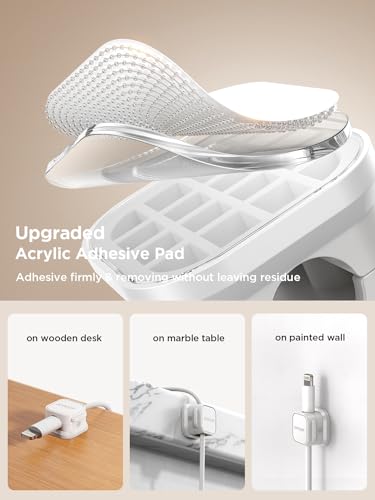 9 Pack Magnetic Cable Clips (White 9-Pack)