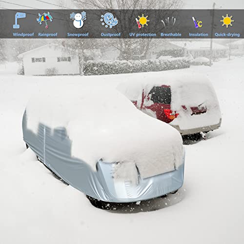 Light Shell Waterproof UV (Silver-Green / YXXL: for SUV (Length 206"-215"))