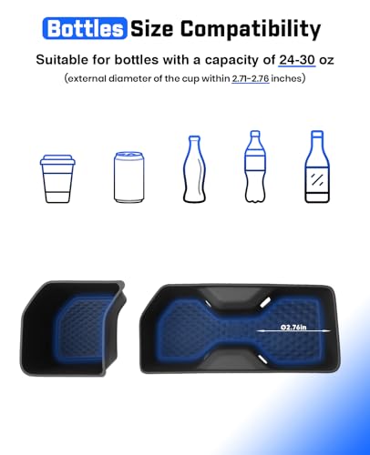 Cup Holder Inserts for 2024 2025 2026 Toyota Grand Highlander Accessories (2024-2026 Toyota Grand Highlander)