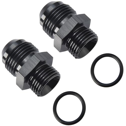 12AN Male Flare to 8AN 8 ORB O (12AN to 8AN ORB / Black - 2PCS)
