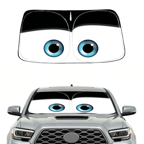 Windshield Sun Shade for Toyota Tacoma 2016 (Black / Tacoma (Custom Fit))