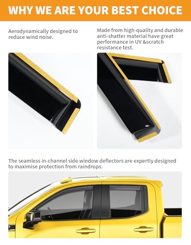 Window Rain Guards for 2019 (2019-2026 Silverado/Sierra 1500 Double Cab)