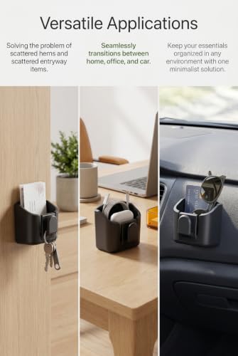 Key Fob Holder with Hook (w/ Hook / Black)