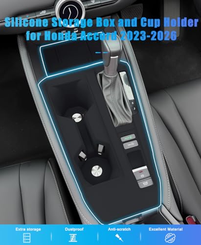 for 2026 Honda Accord Accessories 2023 2024 2025 Car Cup Holder Inserts and Center Console Tray Replacement (for Honda Accord 2023-2026)