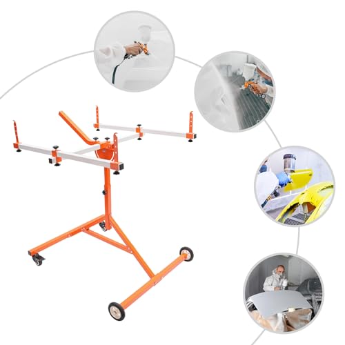 Automotive Rotating Painting Stand Multifunction Freestanding Paint Holder with Wheels for Painting Or Repairing Light Sheet Metal (35.4*37.8*45.2in)