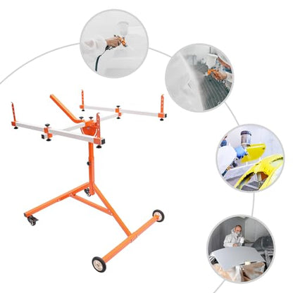 Automotive Rotating Painting Stand Multifunction Freestanding Paint Holder with Wheels for Painting Or Repairing Light Sheet Metal (35.4*37.8*45.2in)