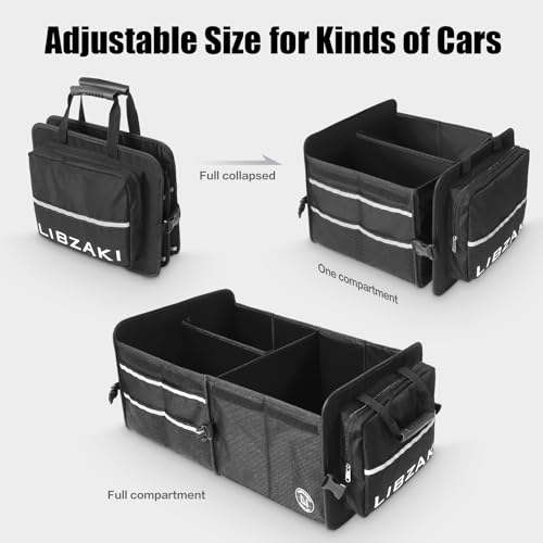 LIBZAKI Car Trunk Storage Organizer (Standard / Black)