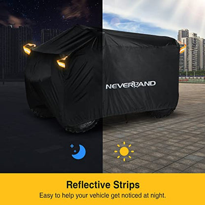 ATV Cover Waterproof Heavy Duty 4 Wheeler Cover for Honda XXXL (Black / XXXL-100.8''L x 43.3''W x 47.2''H)