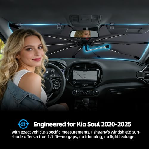 Windshield Sun Shade Umbrella for Kia Soul 2020 (For Kia Soul 2020-2025)