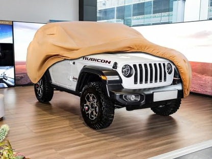 Car Cover Custom Fit for 2007 (Custom Fit Jeep Wrangler 2 Door / brown)