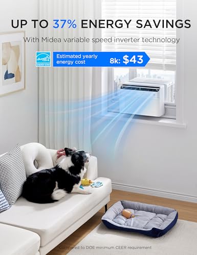 8 000 BTU U Shaped Smart Inverter Window Air Conditioner (8,000 BTU (Updated))