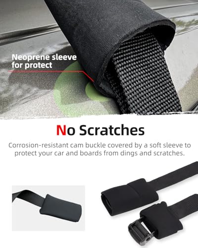 Soft Roof Rack Pads System for Surfboard (30 inch (Use with Cross Bar))