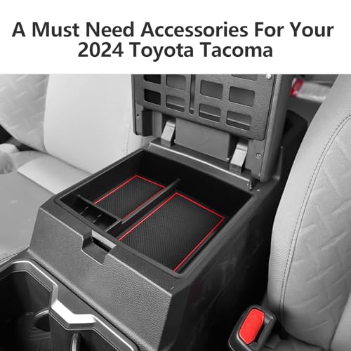 2025 2026 Tacoma Center Console Organizer Fit for 2024 2025 2026 Tacoma Accessories Armrest Storage Box Armrest Organizer Insert Tray Armrest Console Organizer