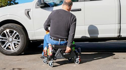 Heavy Duty Utility Rolling Seat Upgraded with Padding (Foam Cushion)