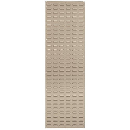 30118 Louvered Steel Wall Mount Panel Garage Organizer for Hanging AkroBin Storage Bins (Beige / 18-Inch W x 61-Inch H)
