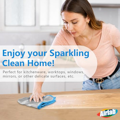 Glass Polishing Streak Free Miracle Cleaning Cloth (Silver-blue)