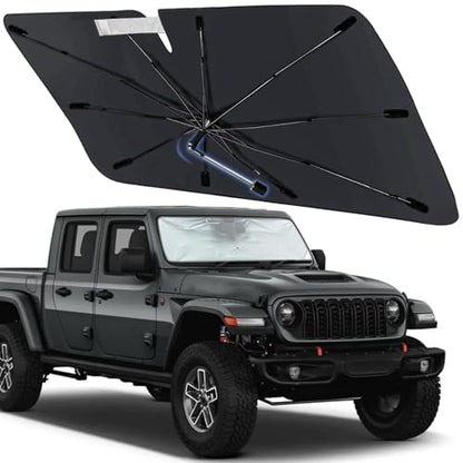 Windshield Sun Shade Umbrella for Jeep Gladiator 2020 (Fit for Jeep Gladiator 2020-2026)