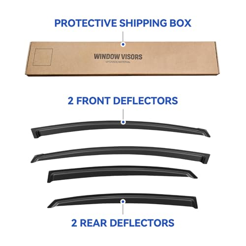 Window Visors Rain Guards for 2011 2012 2013 2014 Hyundai Sonata (2011-2014 Hyundai Sonata)