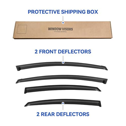 Window Visors Rain Guards for 2011 2012 2013 2014 Hyundai Sonata (2011-2014 Hyundai Sonata)