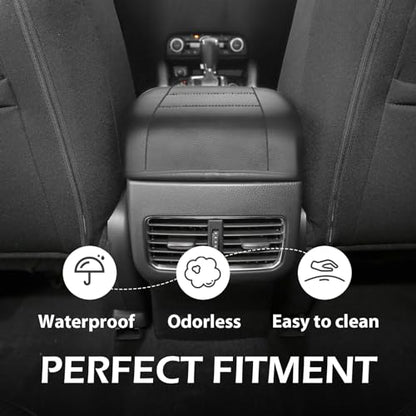 Armrest Cover for Mazda CX (24) 17-26 |CX-5| Black/Black Stitching, Regular)
