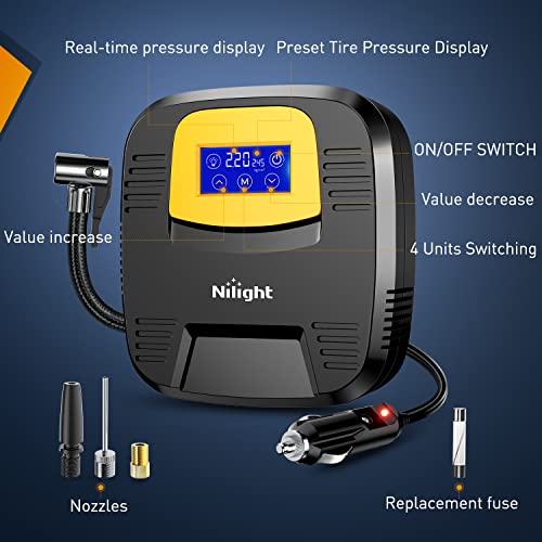 Digital Tire Inflator Air Compressor Portable Pump w (Touch Screen Air Pump)