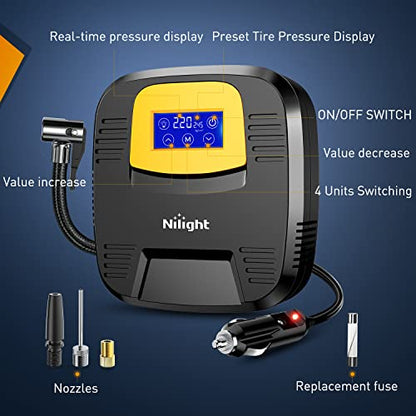 Digital Tire Inflator Air Compressor Portable Pump w (Touch Screen Air Pump)