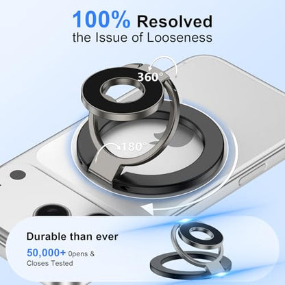 Magnetic Phone Ring Holder for Samsung Galaxy S26 S25 Ultra S25 S24 FE S24 (black)
