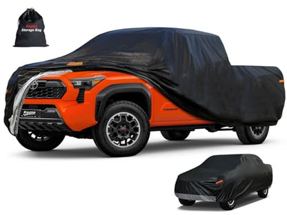 Truck Cover Waterproof All Weather (PE-Black / 5 T2 Fit Length Up To 215", Max Cab Length 158")