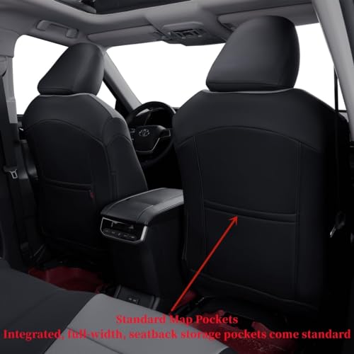 Car Seat Covers for Toyota 2018 (Leatherette(Black/Gray) / 2018-2024 Camry Hybrid LE SE)
