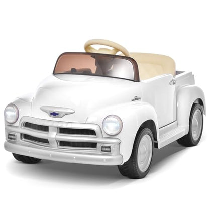 12V Kids Ride on Car Licensed Chevrolet 3100 (12v White)